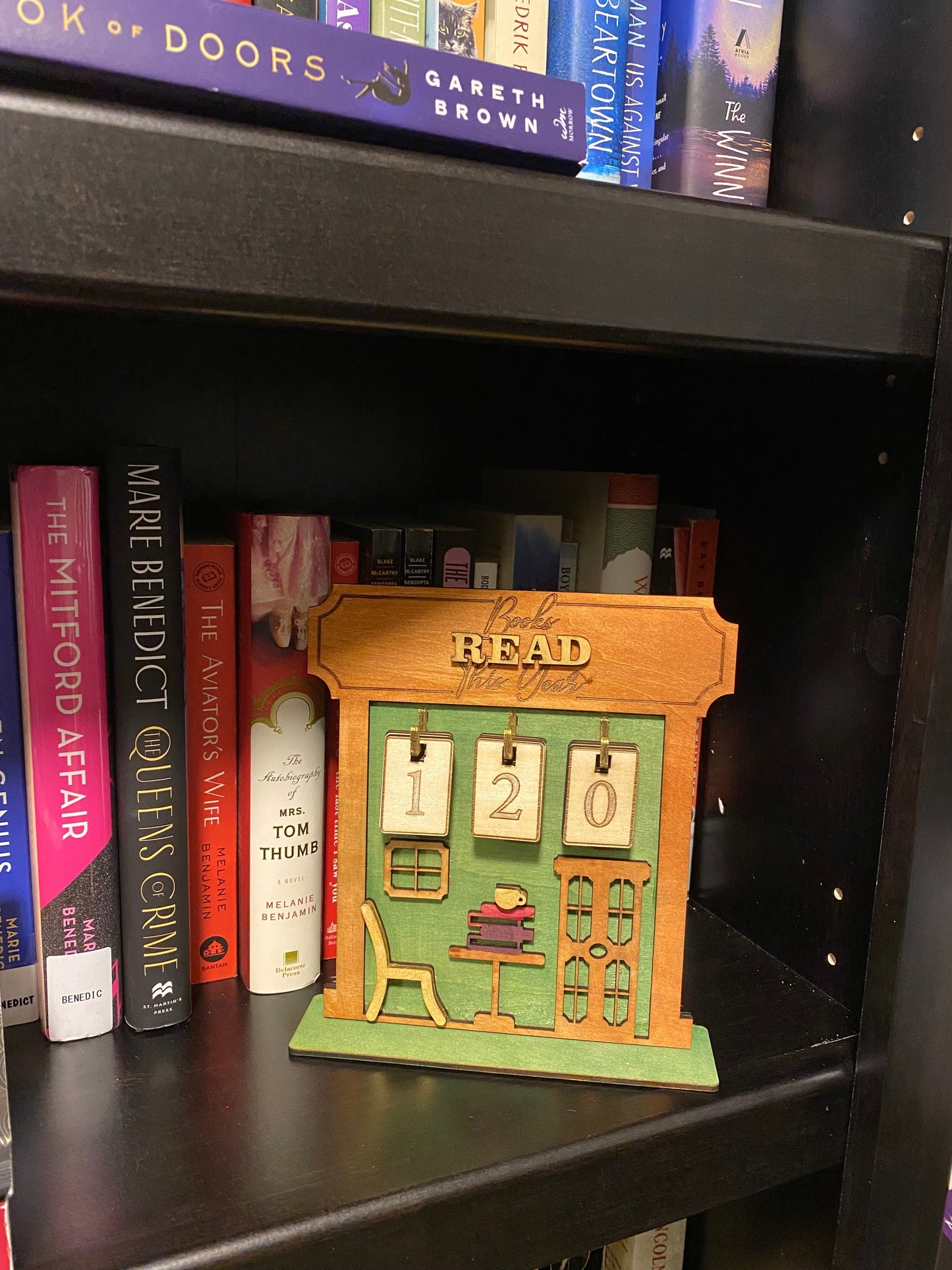 “Booked Solid” – Reusable Reading Tracker Shelf Sitter