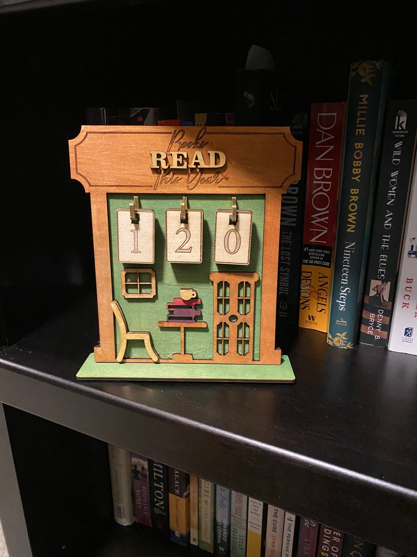 “Booked Solid” – Reusable Reading Tracker Shelf Sitter