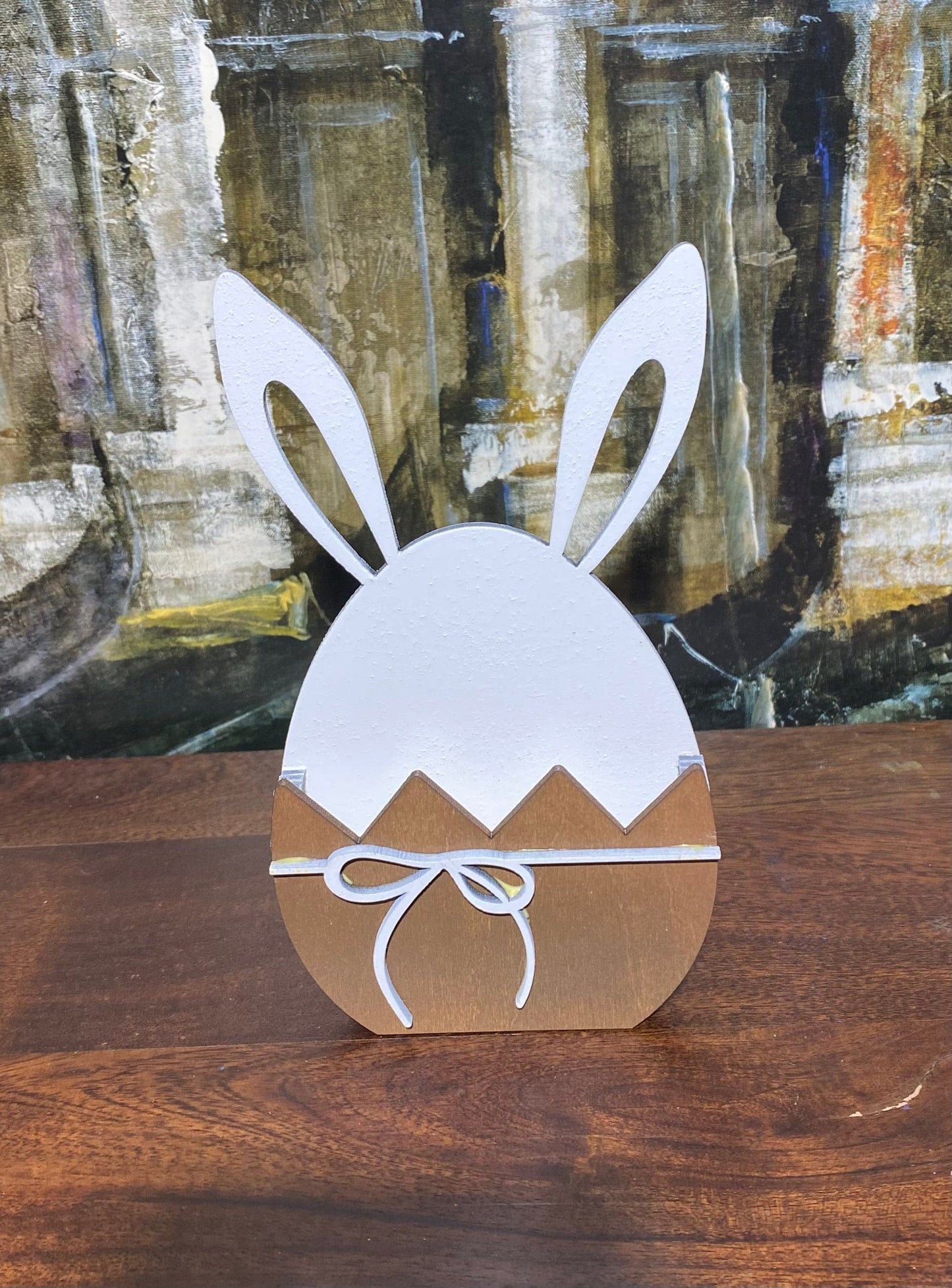 Hand-Painted Easter Mini Gift Box – Layered Wood Keepsake for Treats & Trinkets