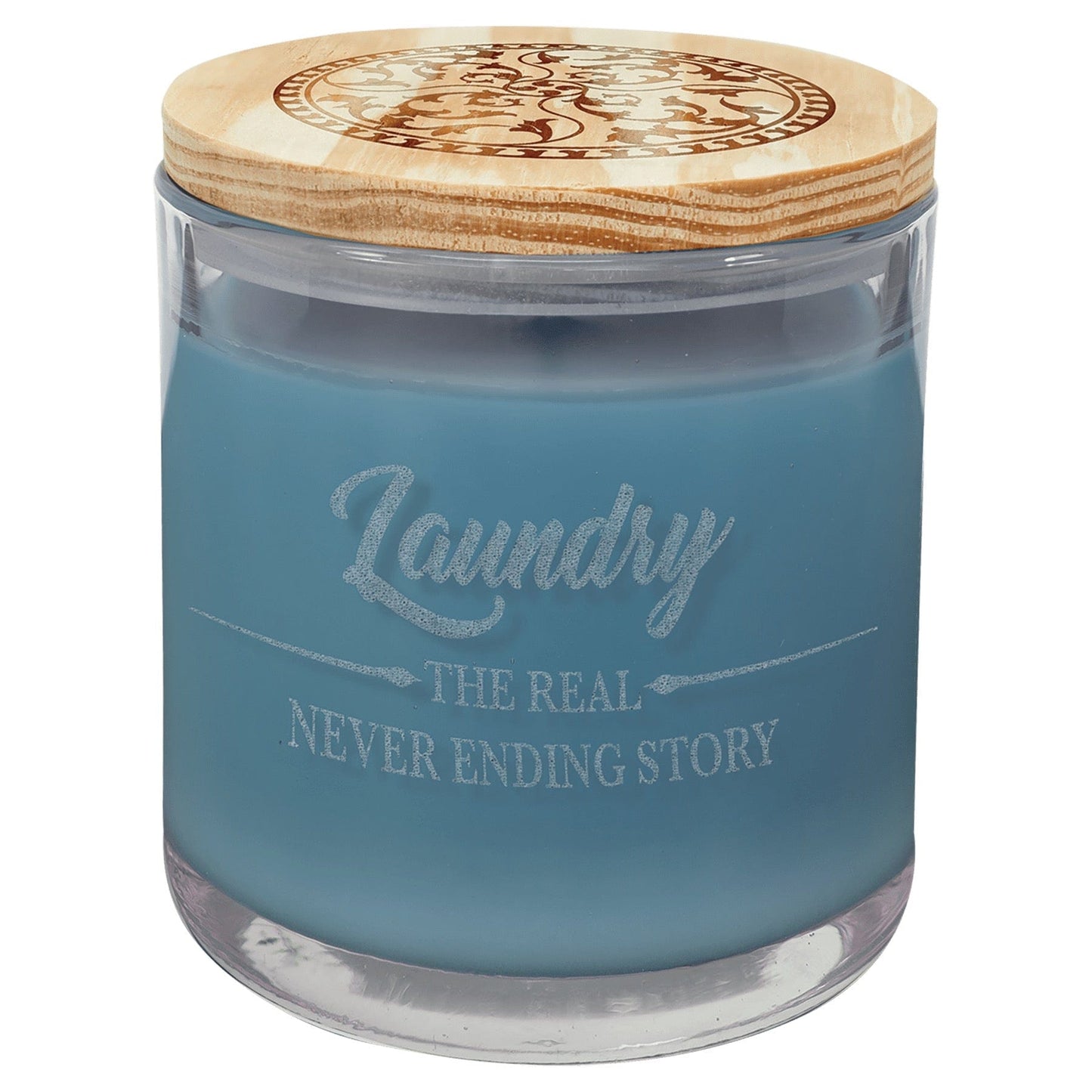 14 oz Scented Soy Candle – Custom Engraved Wood Lid
