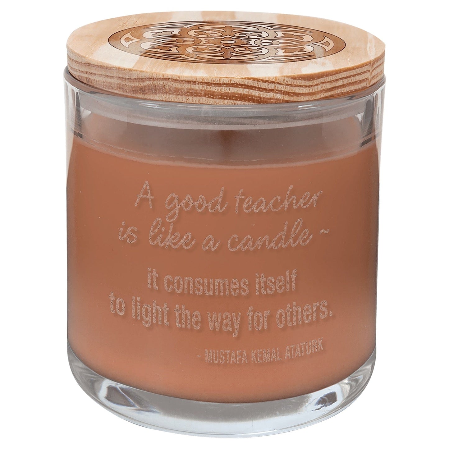 14 oz Scented Soy Candle – Custom Engraved Wood Lid