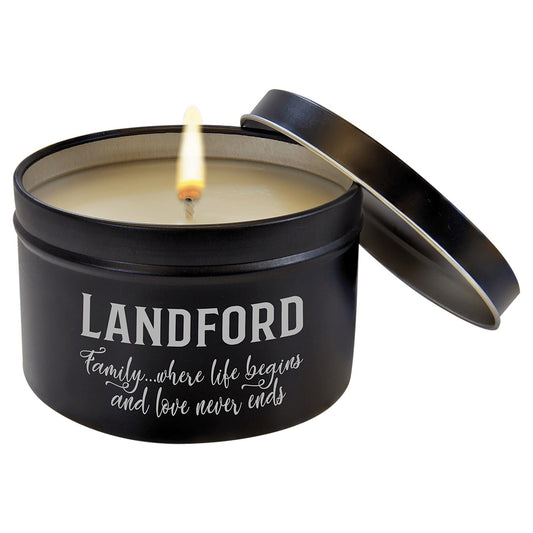 8 oz Travel Tin Soy Candle – Custom Engraved Lid