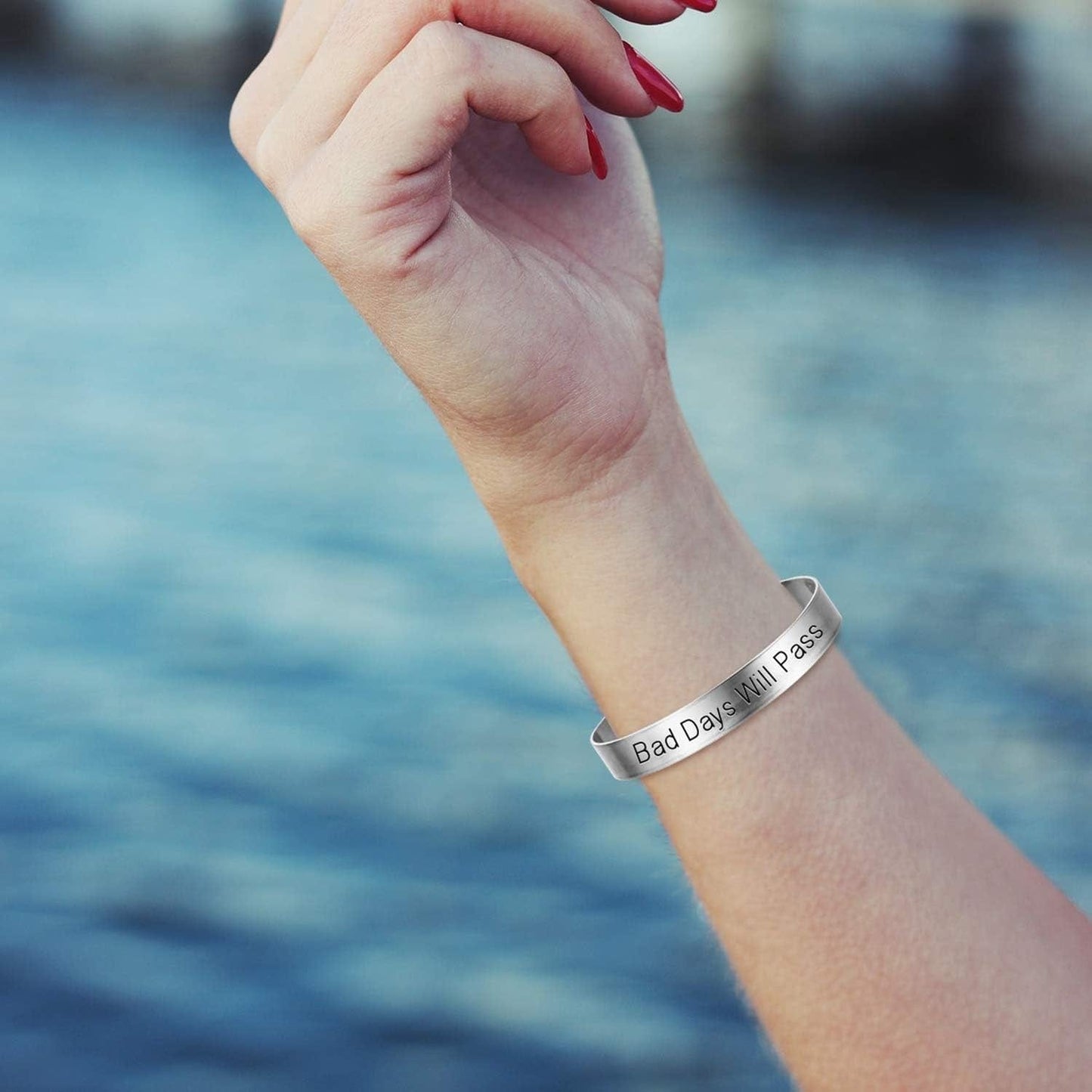 Custom Engraved Stainless Steel Cuff Bracelet – Personalized Minimalist Style