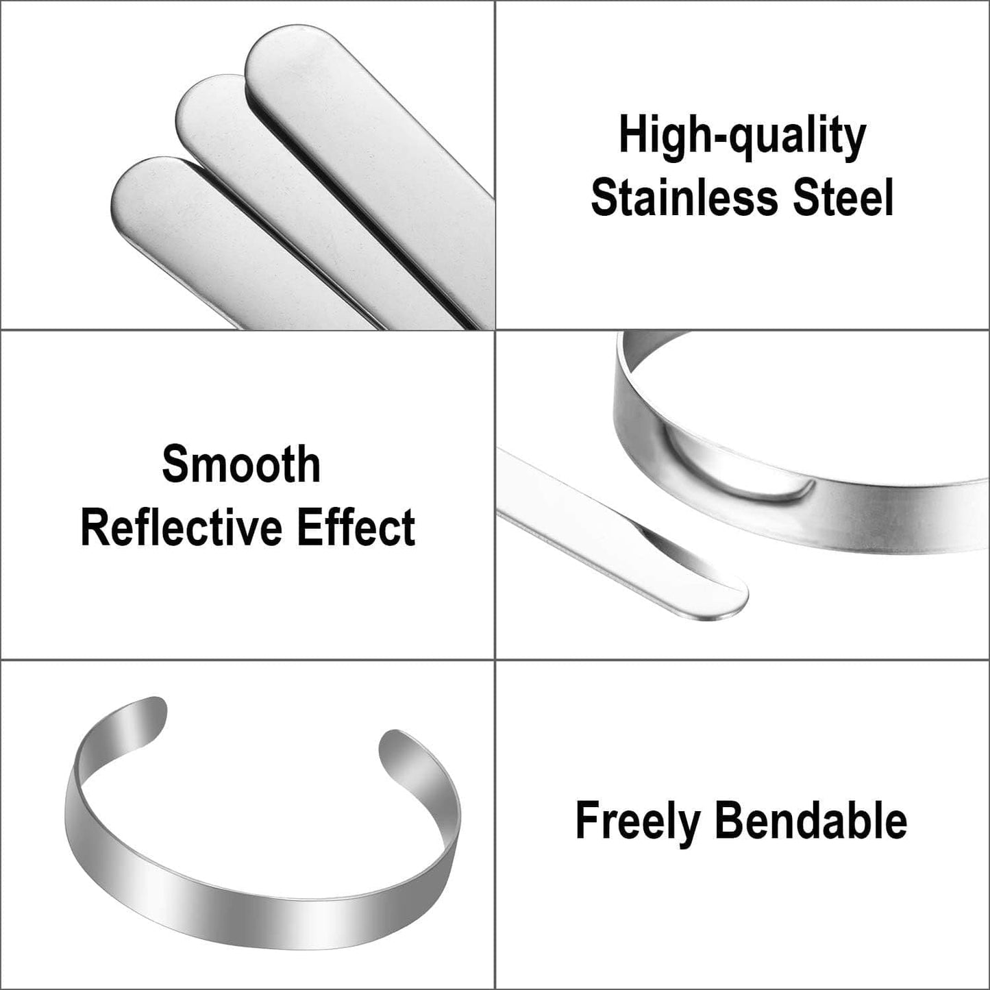 Custom Engraved Stainless Steel Cuff Bracelet – Personalized Minimalist Style