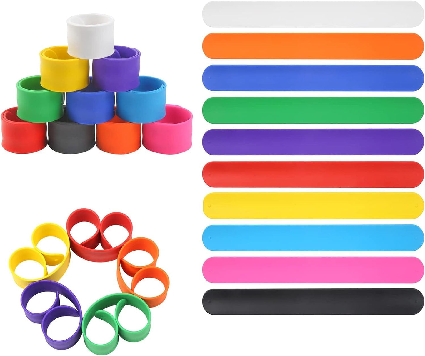 Laser Engraved Silicone Slap Bracelet – Fun Snap Band for Kids, Events & Party Favors