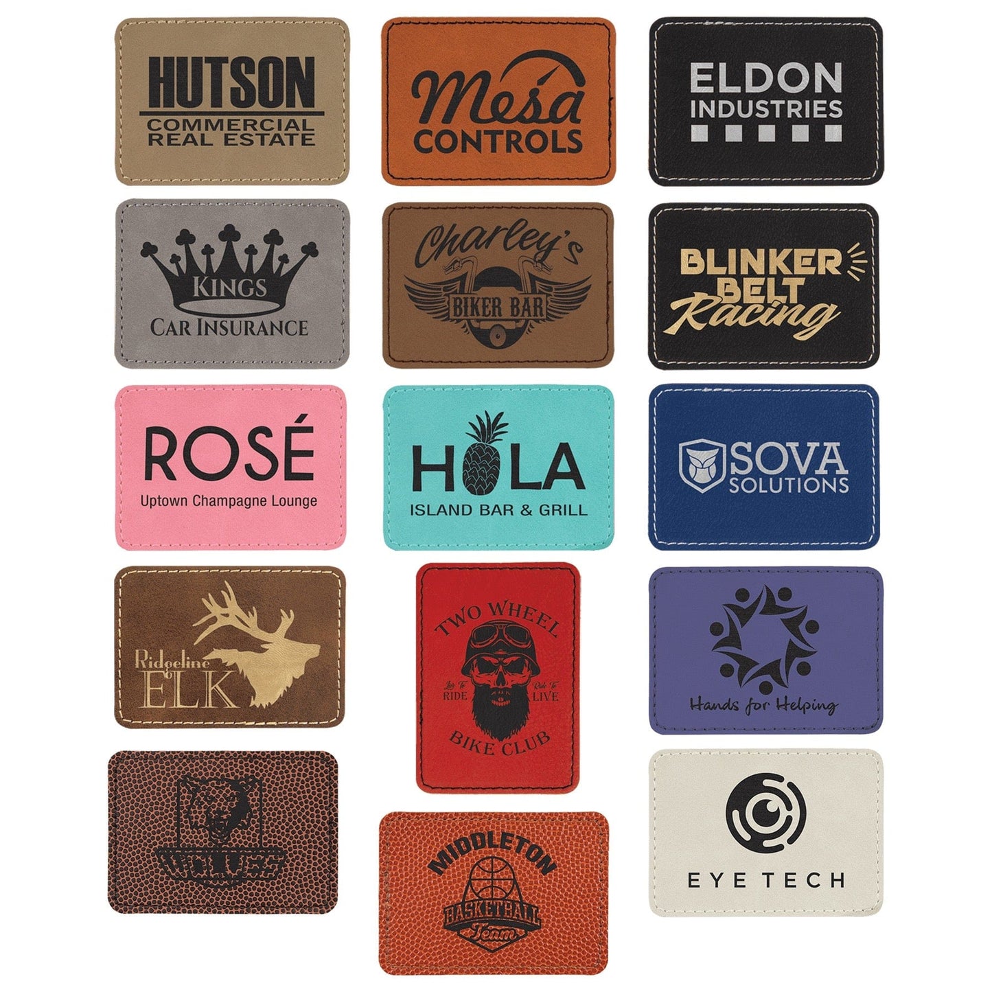 Premium Heat-Press Vegan Leather Patches – Personalized
