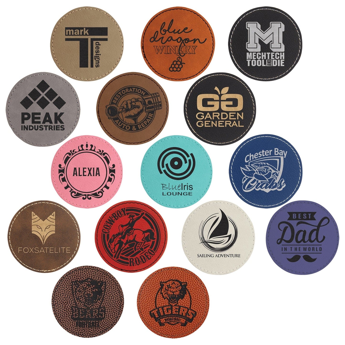 Premium Heat-Press Vegan Leather Patches – Personalized