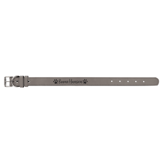 Burnmark Dog Collar | Personalized Laser Engraved | Ash | Everett June