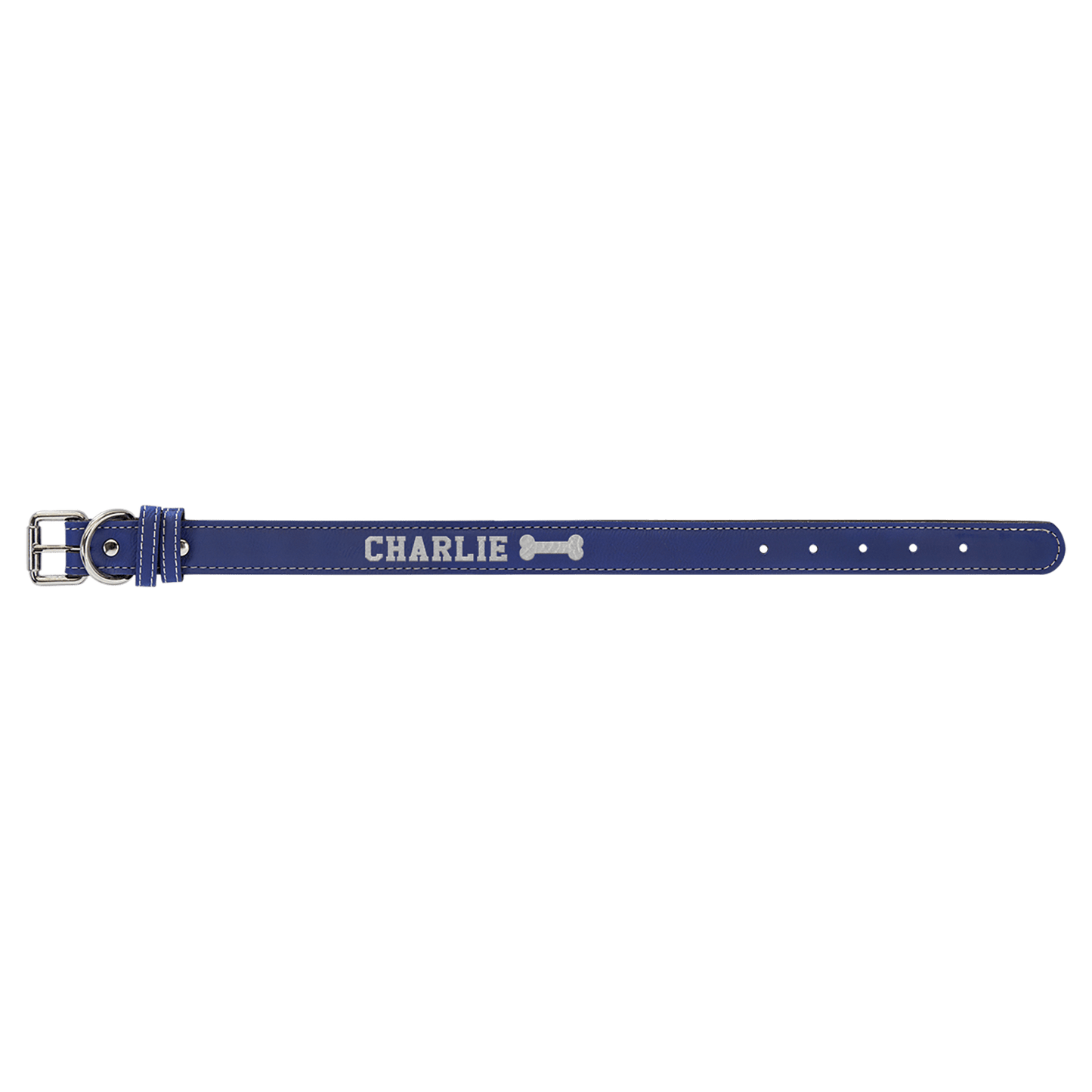 Burnmark Dog Collar | Personalized Laser Engraved | Cobalt | Everett June