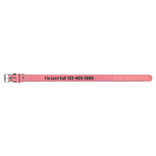 Burnmark Dog Collar | Personalized Laser Engraved | Blush | Everett June