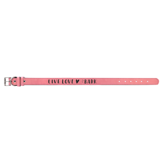 Burnmark Dog Collar | Personalized Laser Engraved | Blush | Everett June