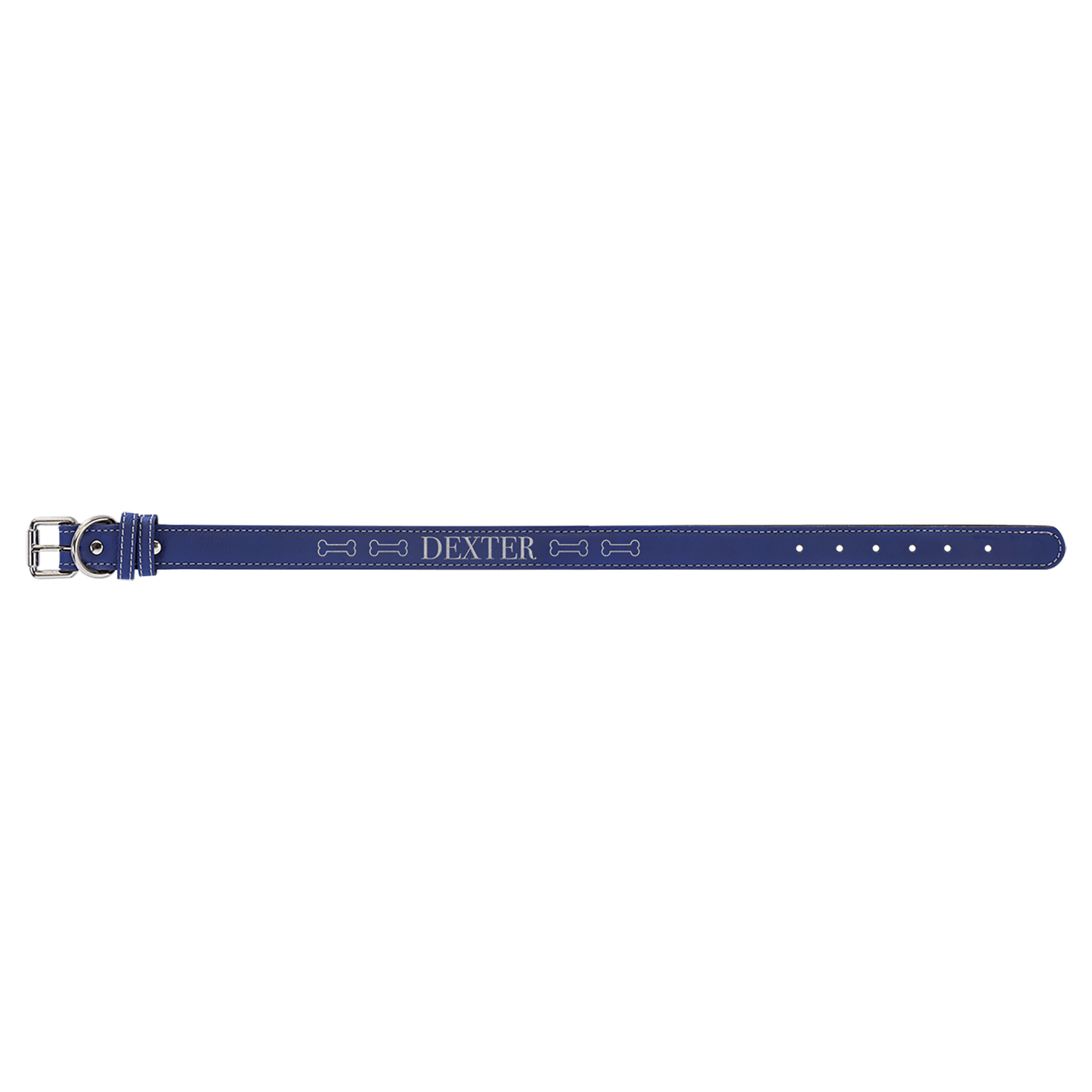 Burnmark Dog Collar | Personalized Laser Engraved | Cobalt | Everett June