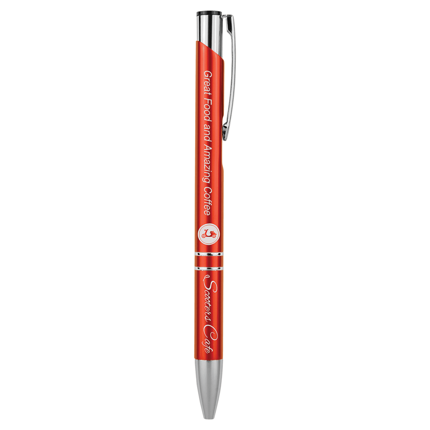 Custom Engraved Silver Trim Ballpoint Pen | Personalized Gift