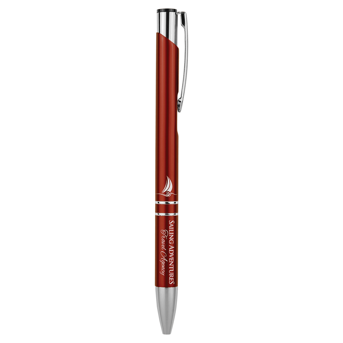 Custom Engraved Silver Trim Ballpoint Pen | Personalized Gift