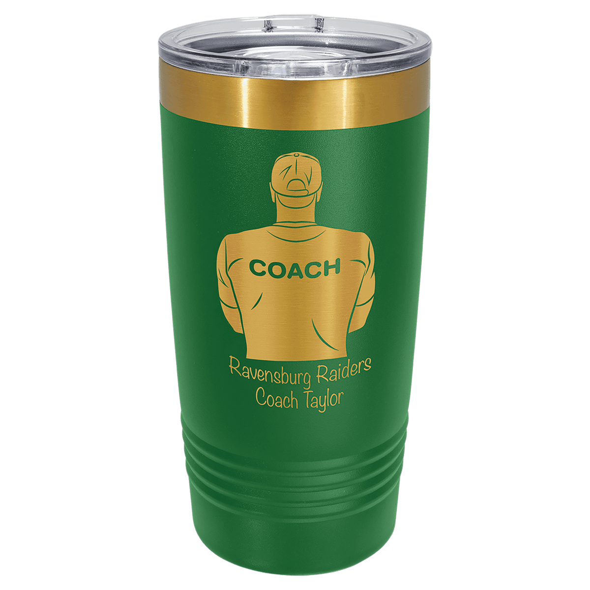 Polar Camel 20 oz Bright Gold Ion-Plated Engraved Tumbler with Slider Lid