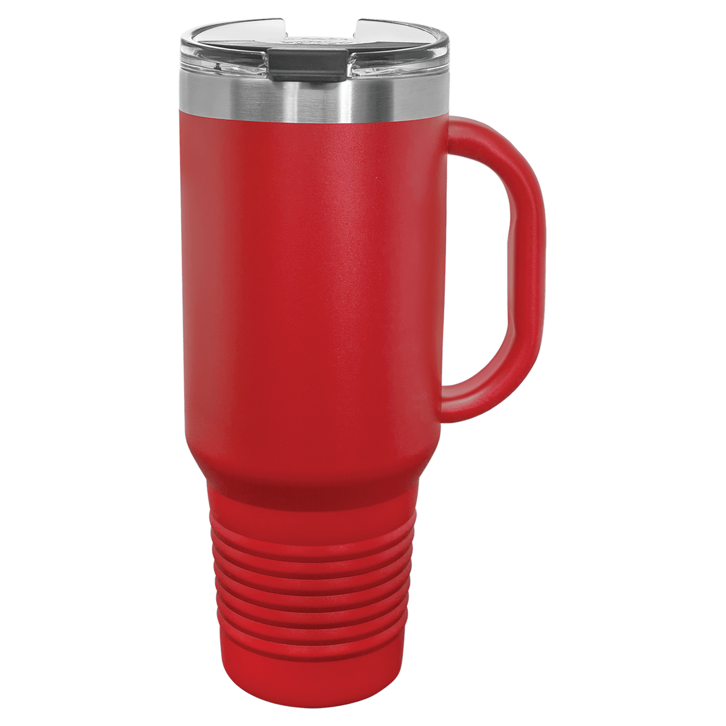 Polar Camel 40 oz. Red Travel Mug with Handle, Straw Included