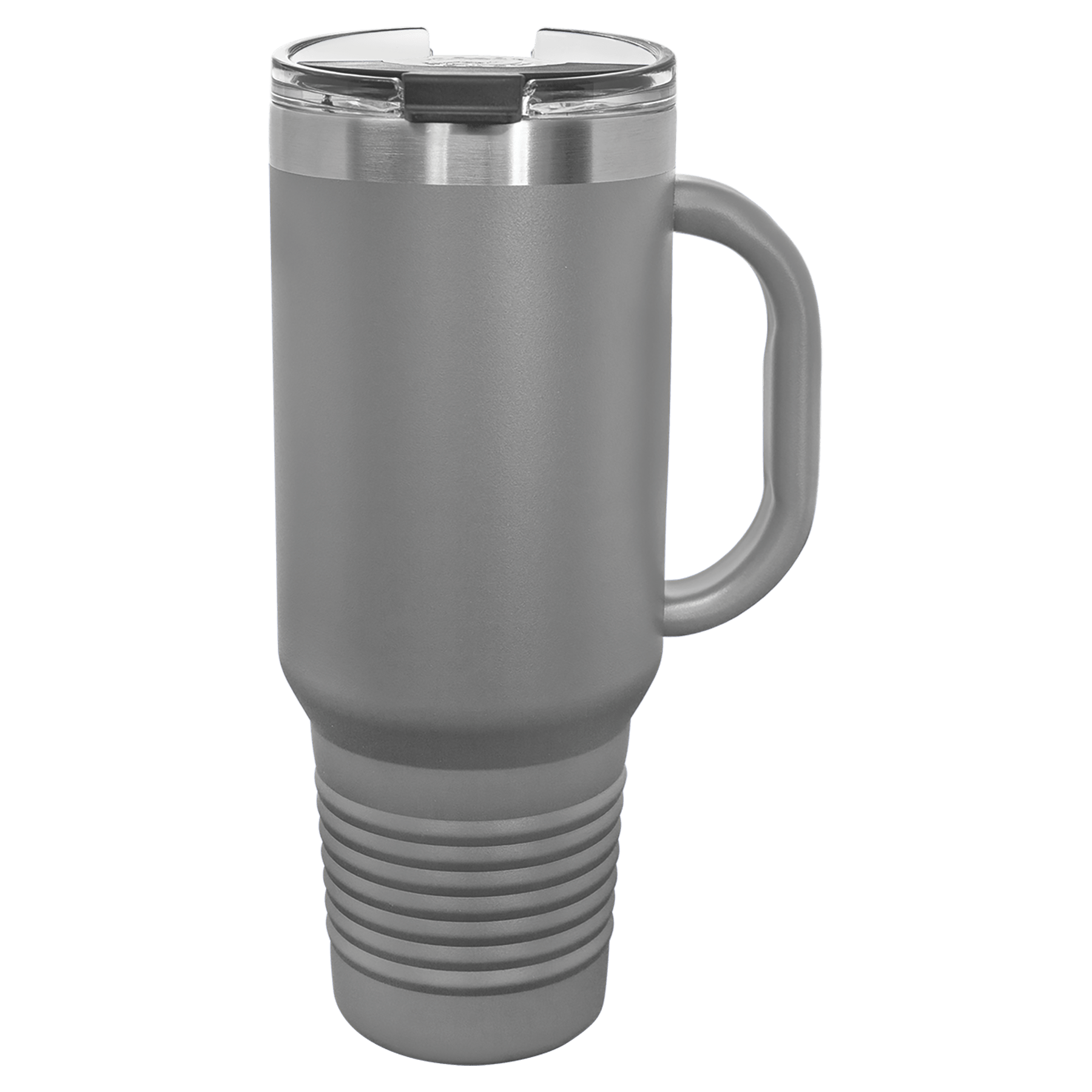 Polar Camel 40 oz. Dark Gray Travel Mug with Handle, Straw Included