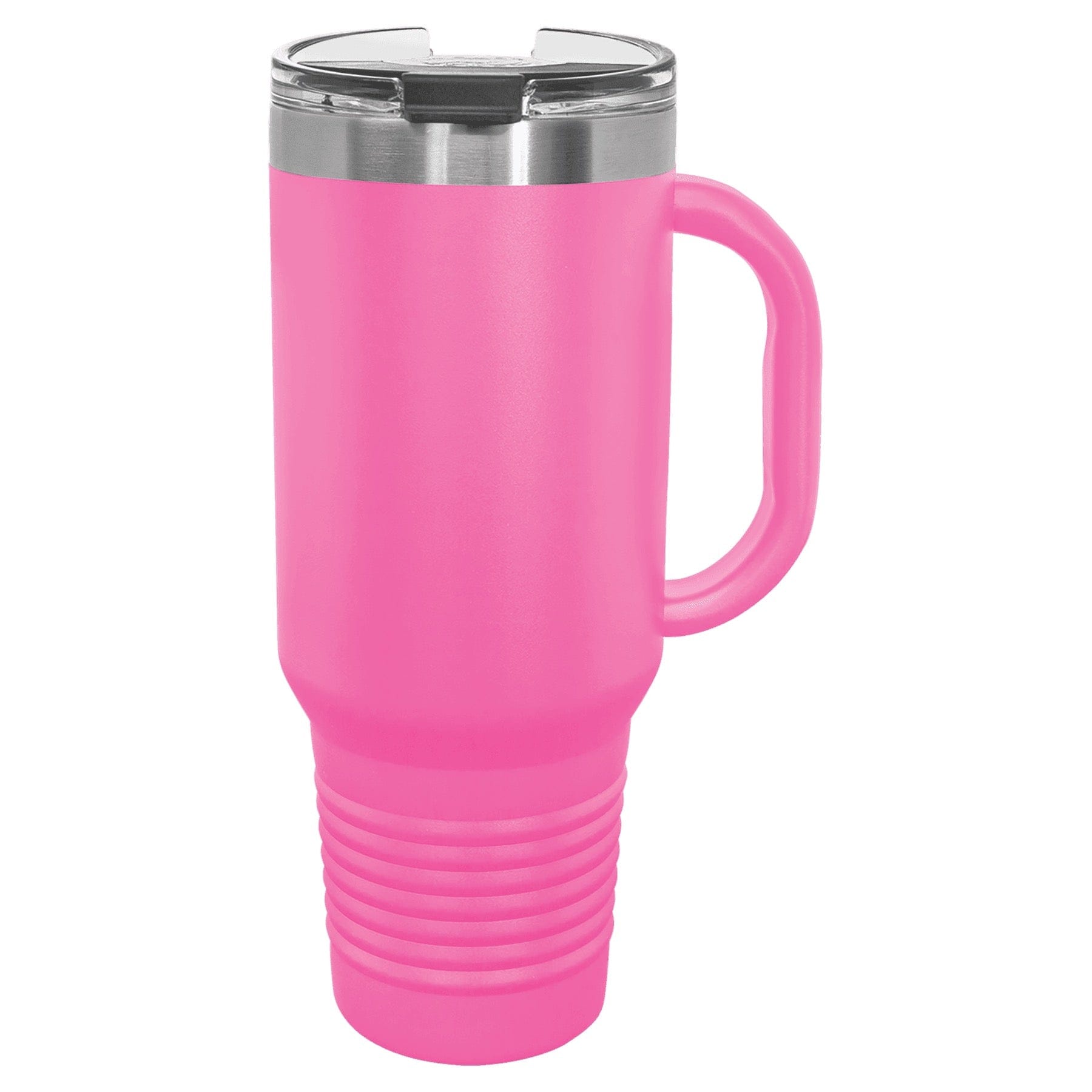 Polar Camel 40 oz. Pink Travel Mug with Handle, Straw Included