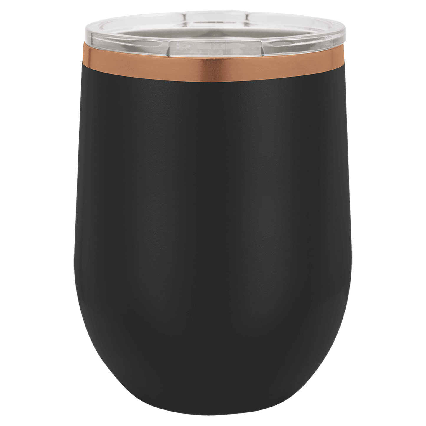 Personalized Polar Camel 12 oz Stemless Wine Tumbler – Rose Gold Engraving