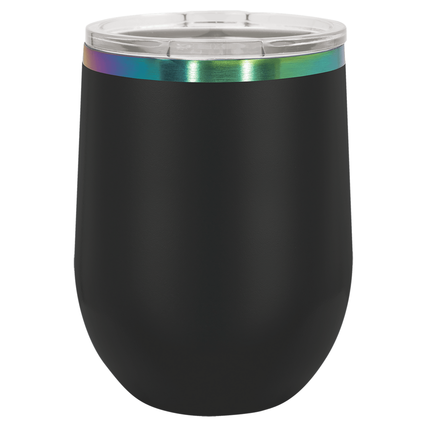 Personalized 12oz Prism Stemless Wine Tumbler | Custom Laser Engraved | White or Black