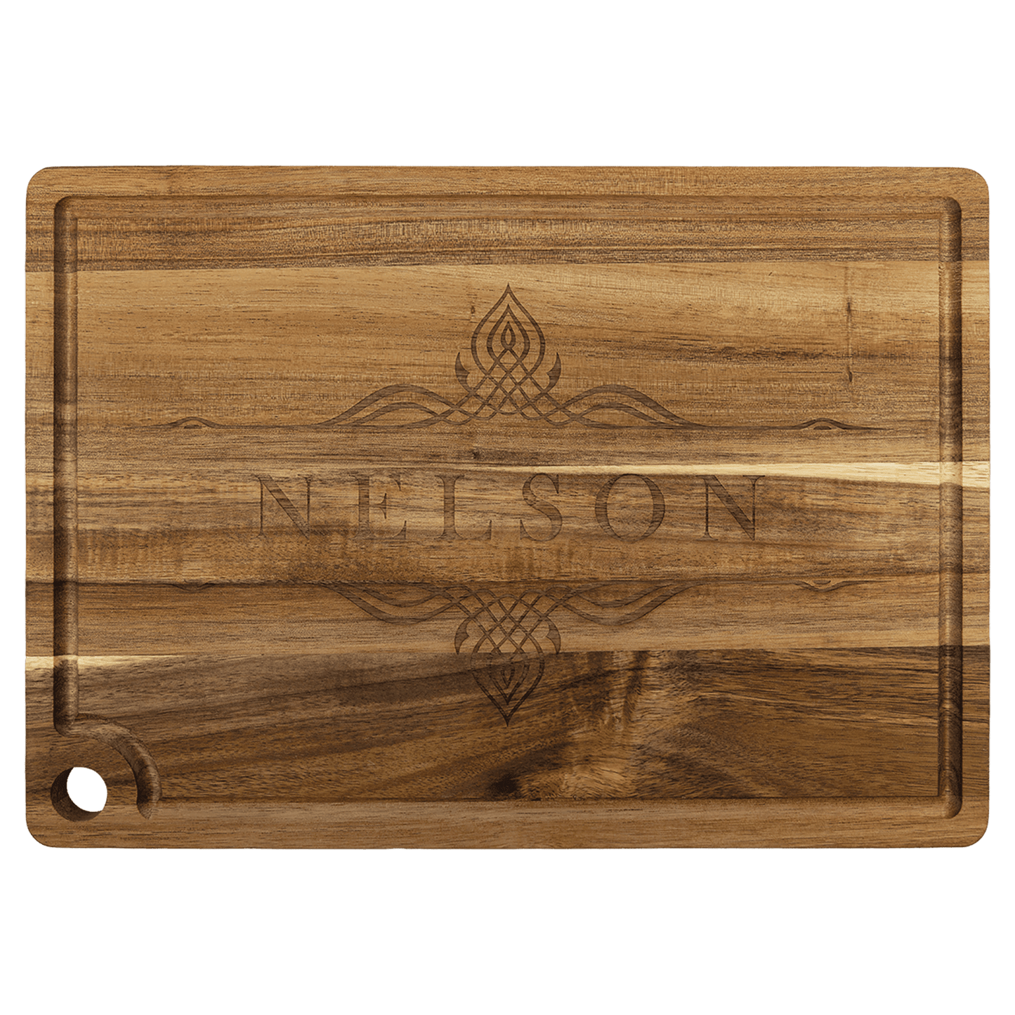 Personalized Acacia Wood Cutting Board | Custom Laser Engraved | 13¾" x 9¾"