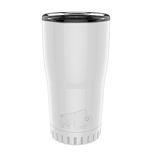 20 oz. Silver Buffalo Anodized Stainless Steel Tumbler, White