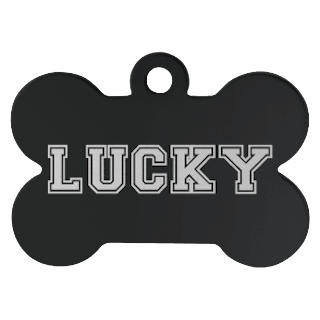 Custom Engraved Aluminum Bone Pet Tag