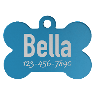 Custom Engraved Aluminum Bone Pet Tag