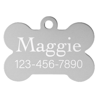 Custom Engraved Aluminum Bone Pet Tag