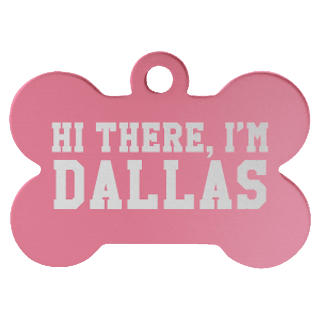 Custom Engraved Large 1-1/2" Bone Pet ID Tag – Aluminum Dog & Cat Tag