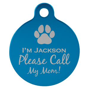 Custom Engraved 1" Round Pet ID Tag – Aluminum Dog & Cat Tag