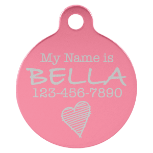 Custom Engraved 1" Round Pet ID Tag – Aluminum Dog & Cat Tag