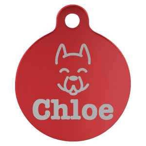 Custom Engraved 1" Round Pet ID Tag – Aluminum Dog & Cat Tag