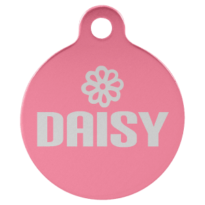 Custom Engraved 1-1/4" Diameter Round Aluminum Pet Tag