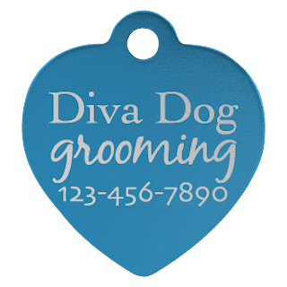 Custom Engraved 1" Heart Pet ID Tag – Aluminum Dog & Cat Tag