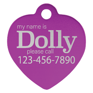 Custom Engraved 1" Heart Pet ID Tag – Aluminum Dog & Cat Tag