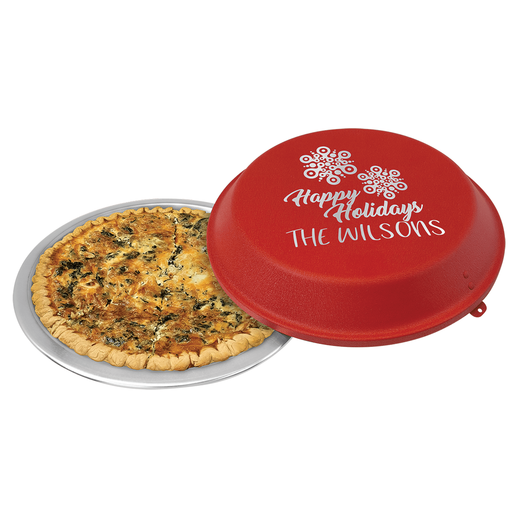 9" Aluminum Pie Pan with Red Lid