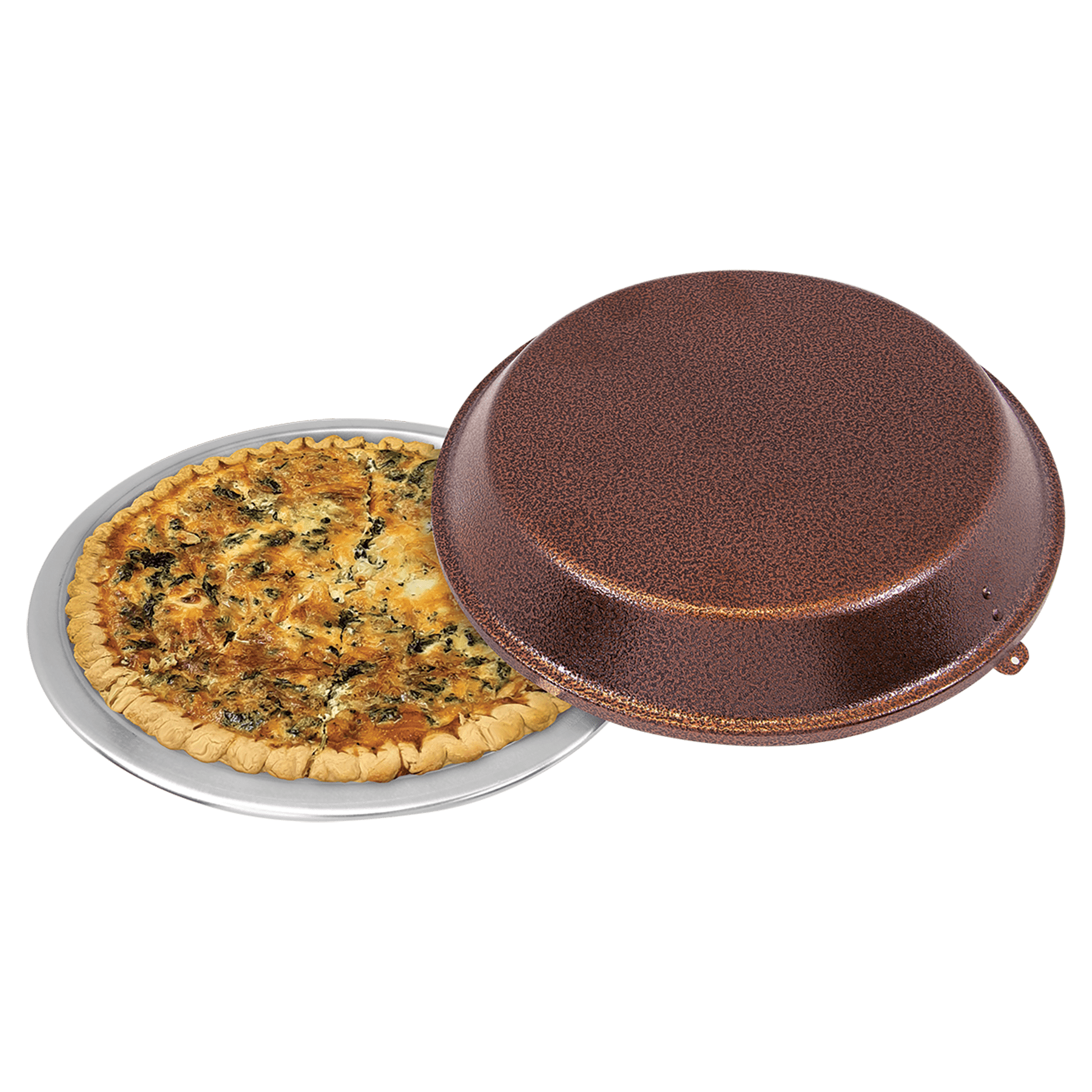 9" Aluminum Pie Pan with Copper Lid