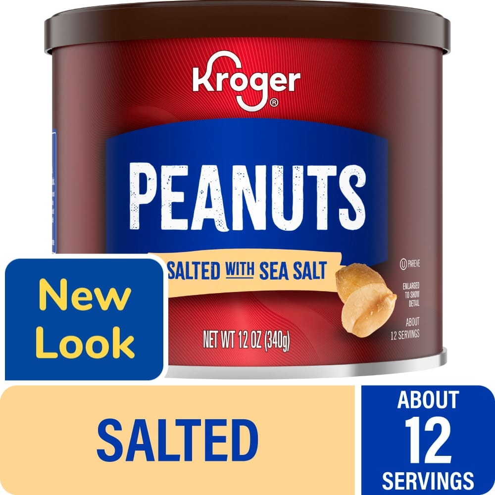 Peanuts Salted with Sea Salt - Kroger - 12 Oz