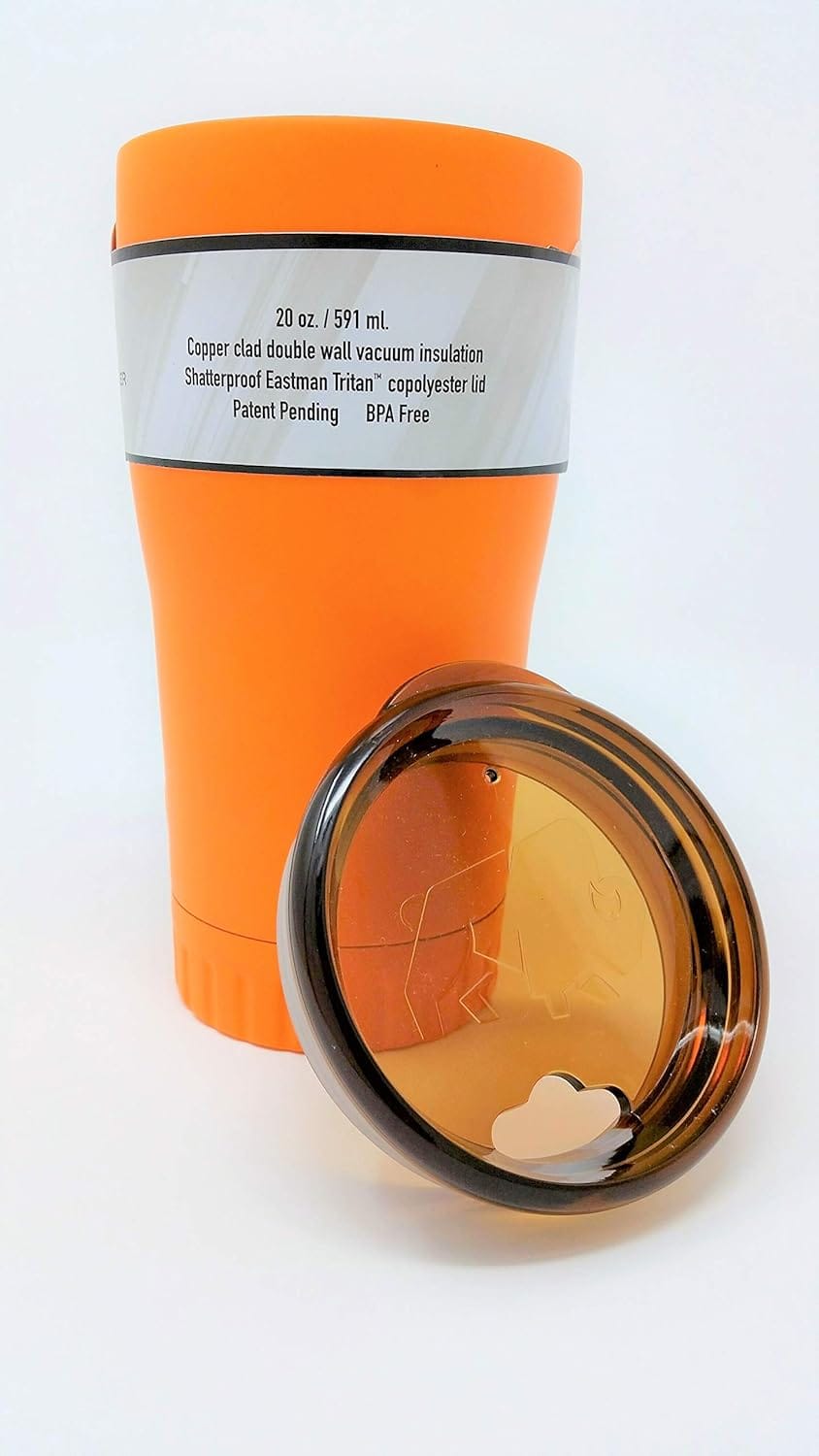 Silver Buffalo Stainless Steel Insulated Tumbler, 20 oz., Matte Orange