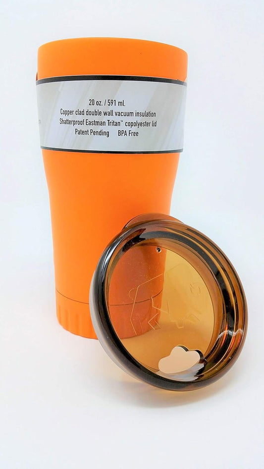 Silver Buffalo Stainless Steel Insulated Tumbler, 20 oz., Matte Orange