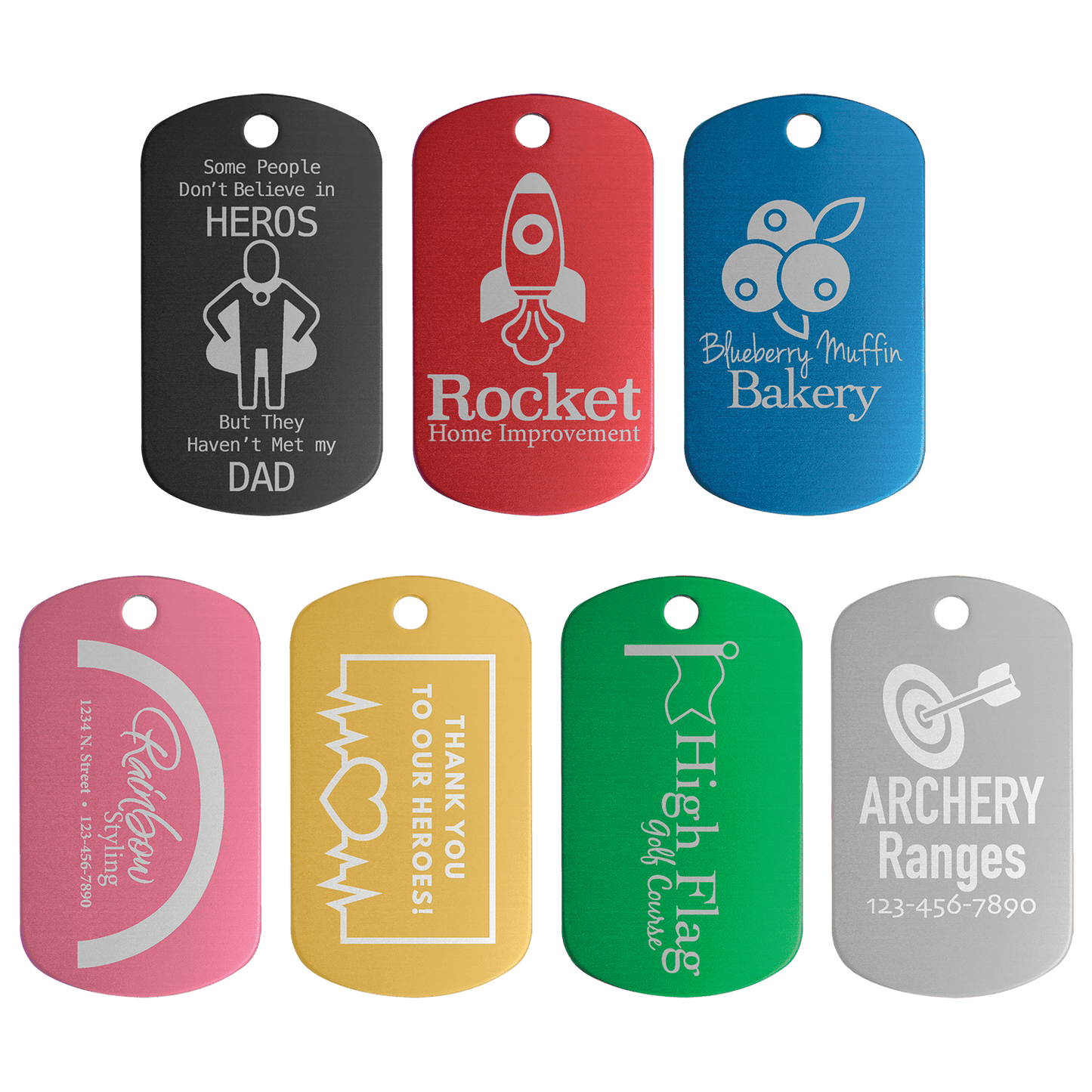 Custom Engraved Aluminum Dog Tag | Personalized Military Style GI Tag